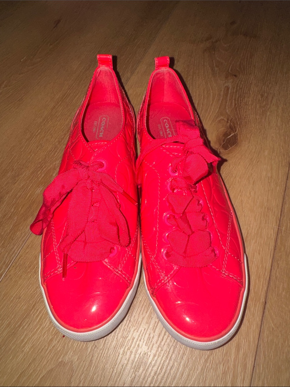 Coach Womens pink Casual Slip-On Sneakers